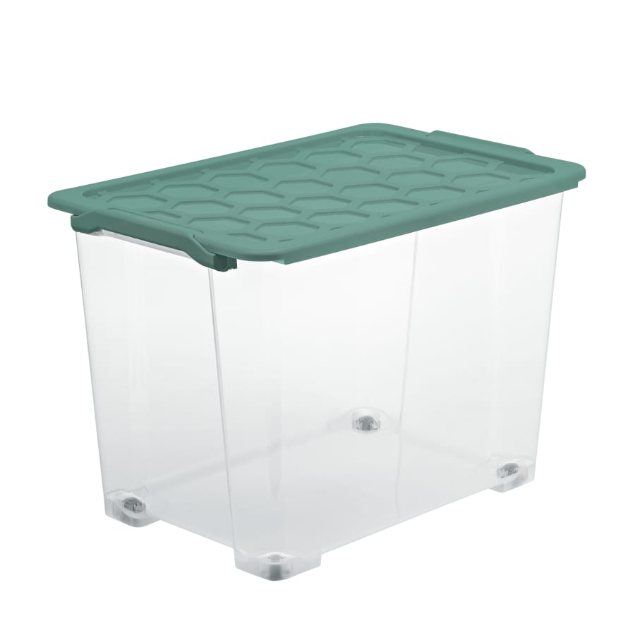 Rotho EVO SAFE Box, mistletoe green 65 Liter mit Rädern
