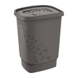 Rotho FLOWERS Wäschesammler, 55 Liter anthrazit