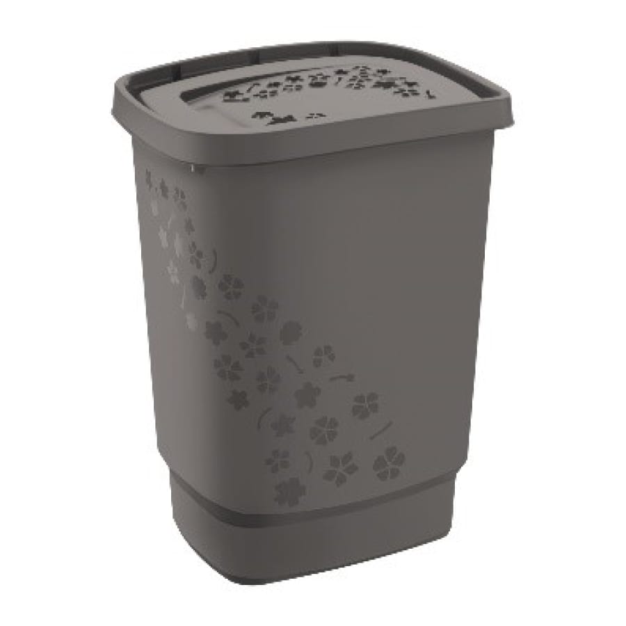 Rotho FLOWERS Wäschesammler, 55 Liter anthrazit