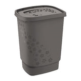 Rotho FLOWERS Wäschesammler, 55 Liter anthrazit