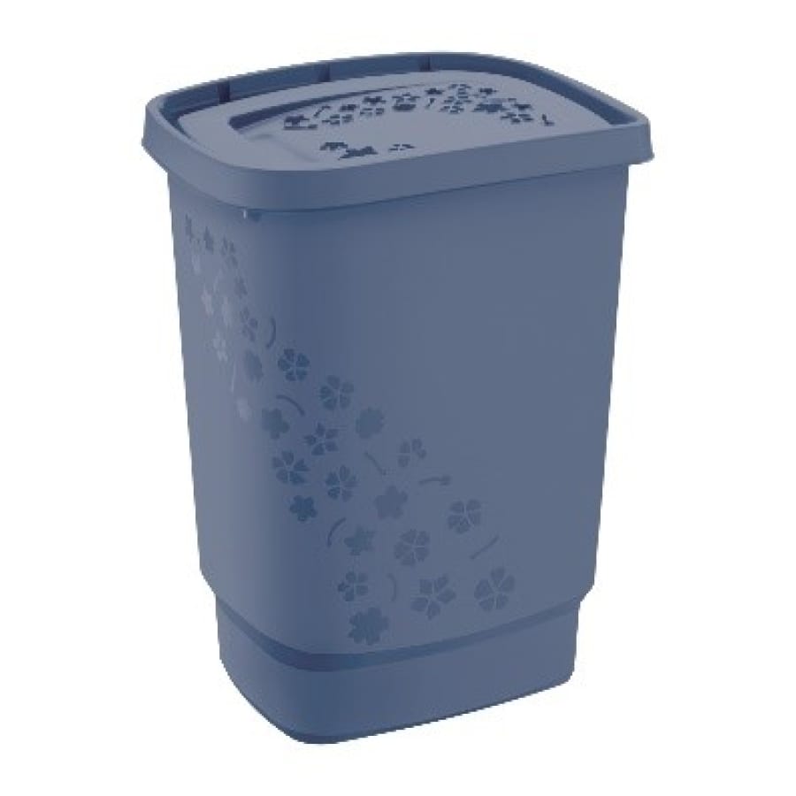 Rotho FLOWERS Wäschesammler, 55 Liter horizon blue