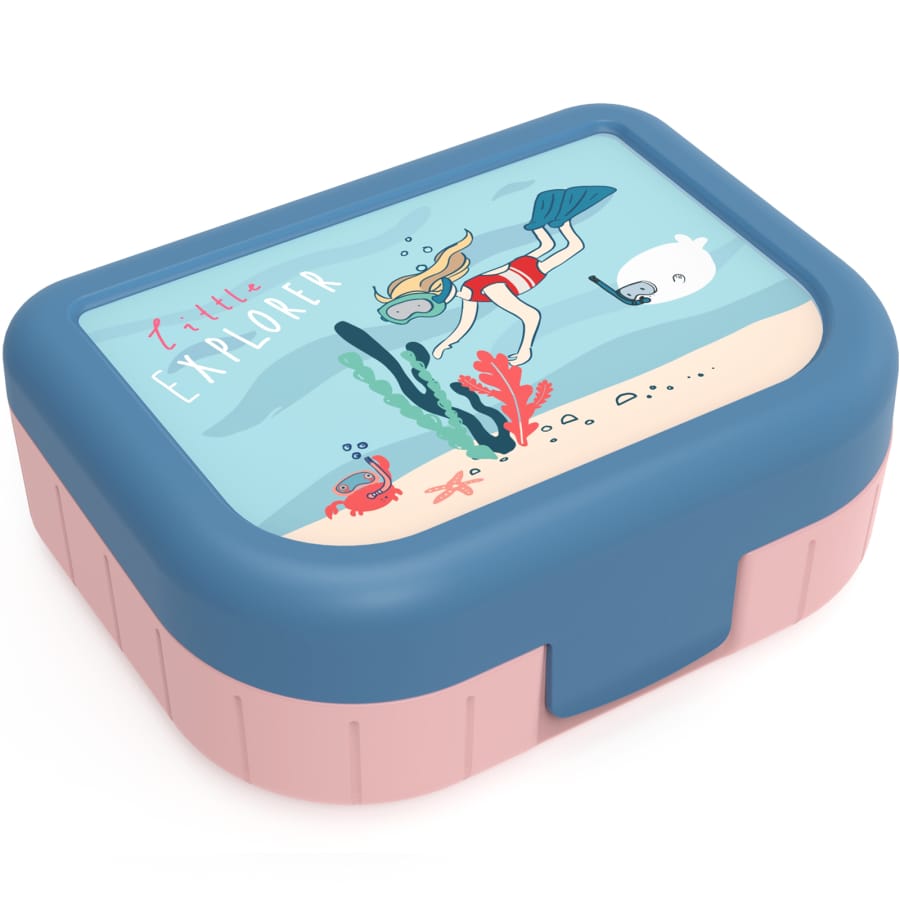Rotho MEMORY KIDS Lunchbox und Snackbox Lunchbox 1 l, Explorer Mädchen