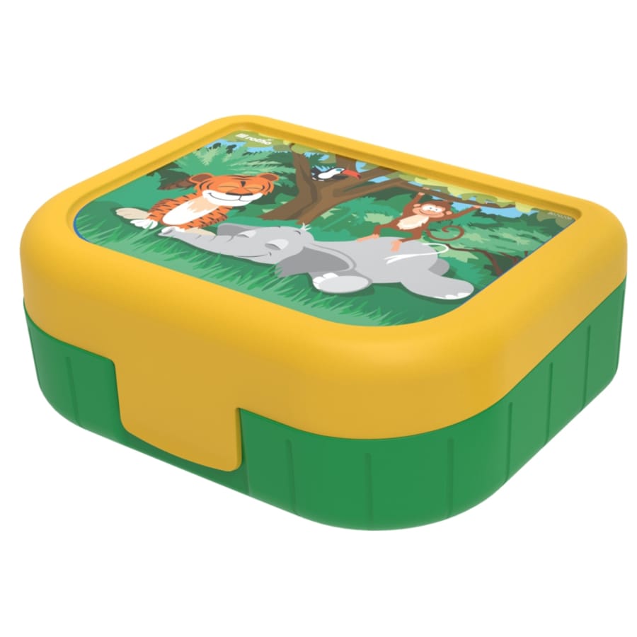 Rotho MEMORY KIDS Lunchbox und Snackbox Lunchbox 1 l, jungle