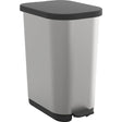 Rotho RIBO Treteimer, 35 Liter silber