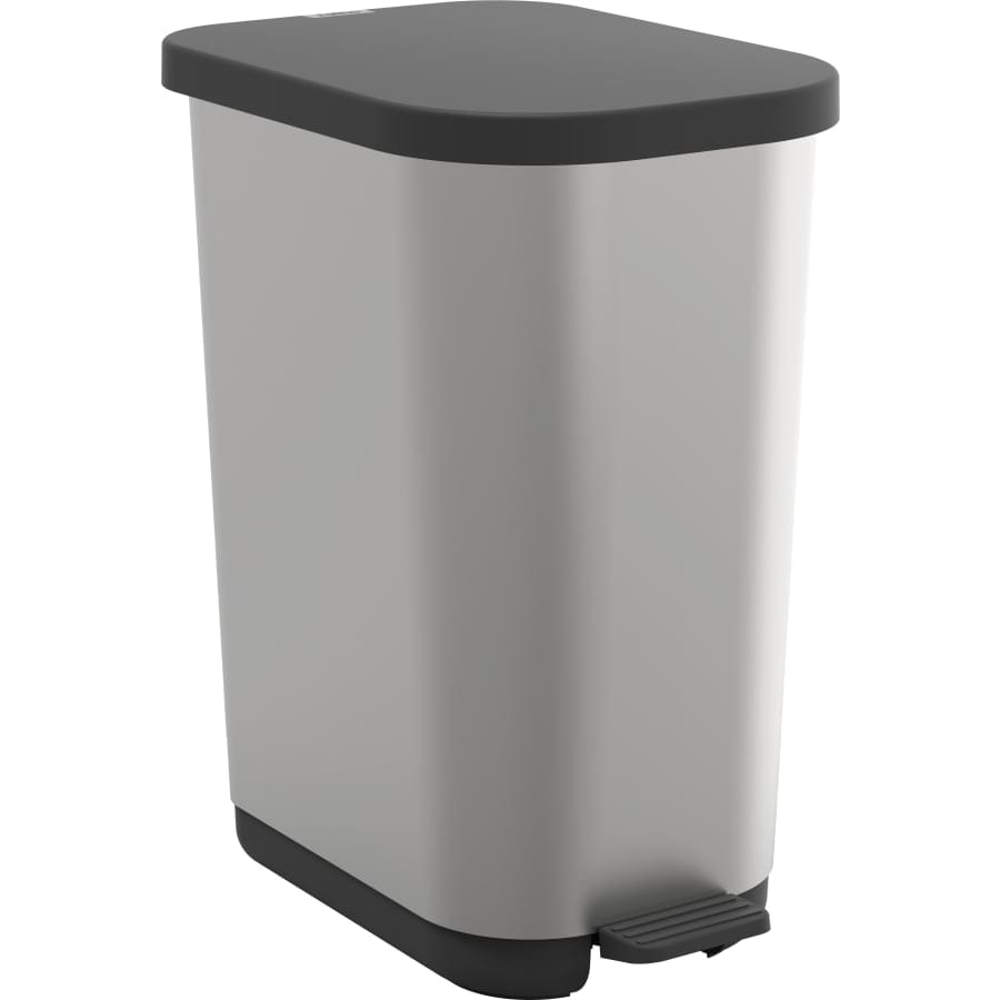 Rotho RIBO Treteimer, 35 Liter silber