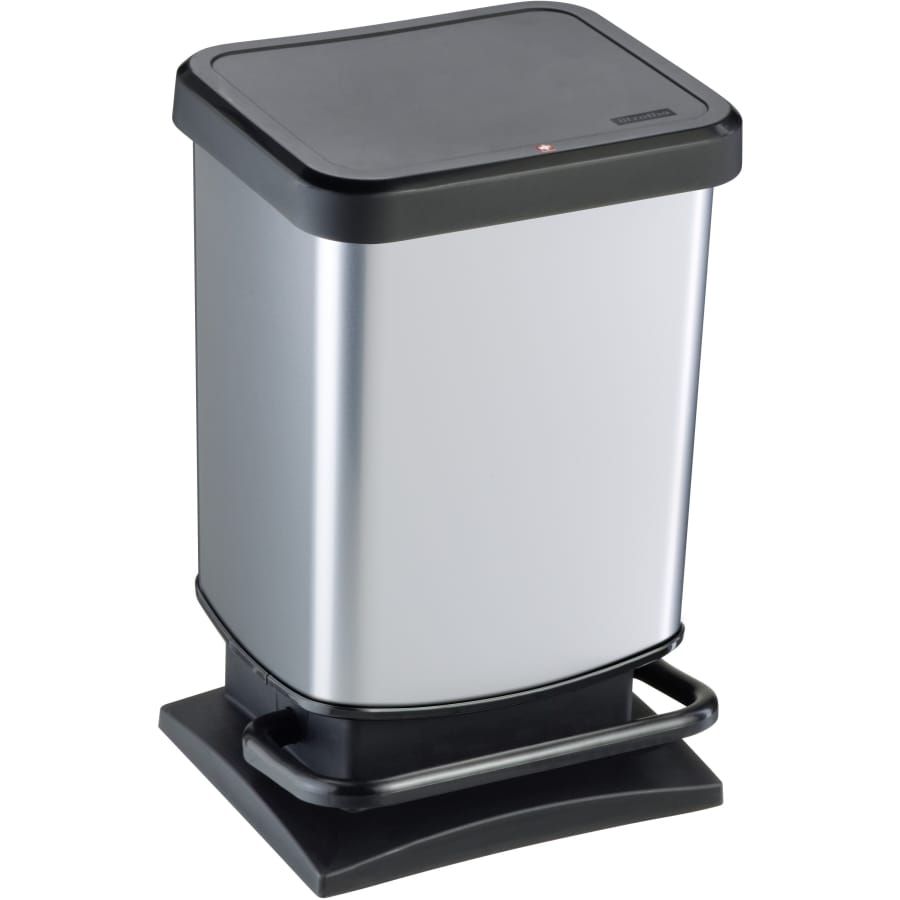 Rotho Treteimer PASO 20 Liter, silber metallic