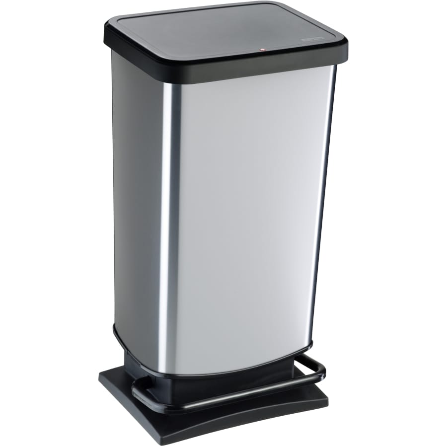 Rotho Treteimer PASO 40 Liter, silber metallic