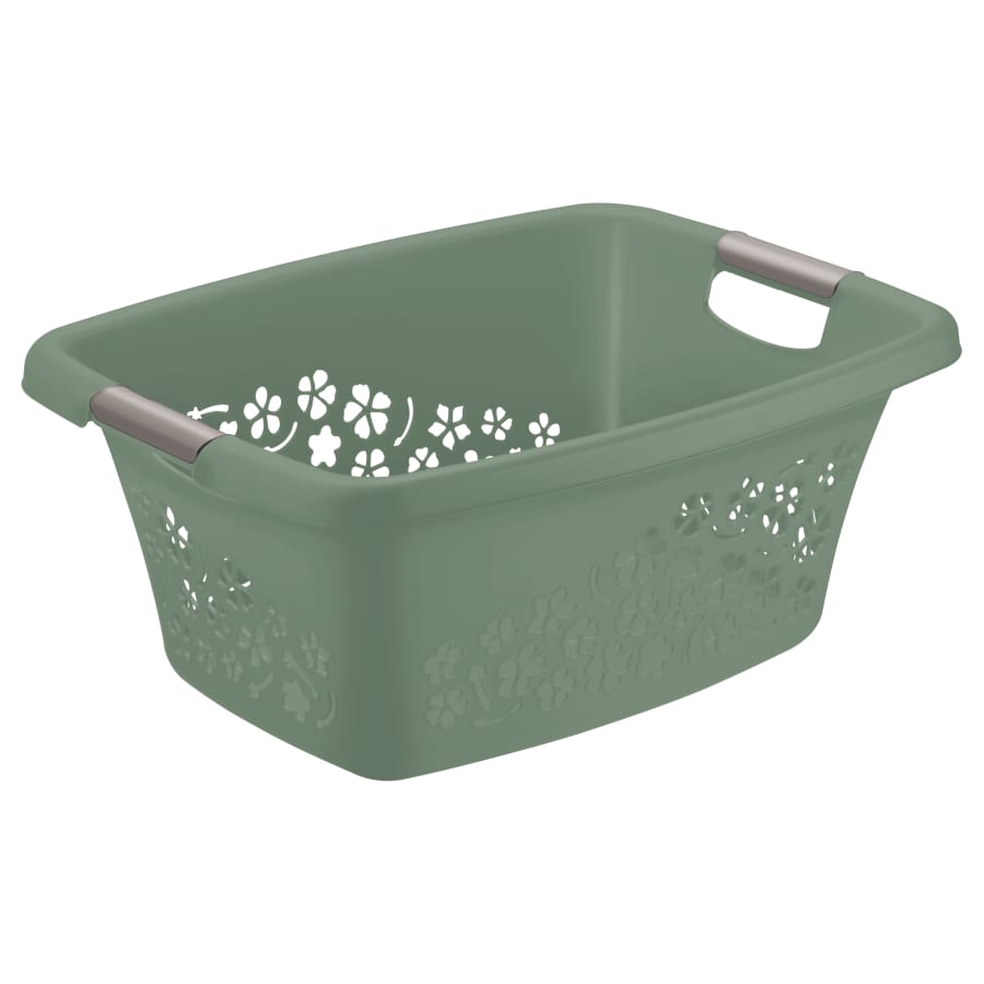 Rotho Wäschekorb FLOWERS 25 Liter, mistletoe green