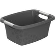 Rotho Wäschewanne FLOWERS 12 Liter, grau/anthrazit