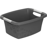 Rotho Wäschewanne FLOWERS 12 Liter, grau/anthrazit