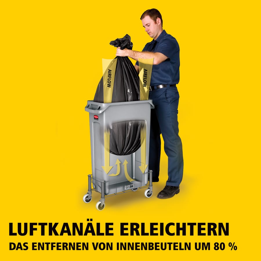 Rubbermaid Abfalleimer Slim Jim®, 60 Liter