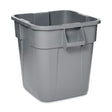 Rubbermaid BRUTE® Eckiger Abfallbehälter, grau 106 Liter