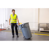 Rubbermaid BRUTE® Mülltonne auf Rädern, grau