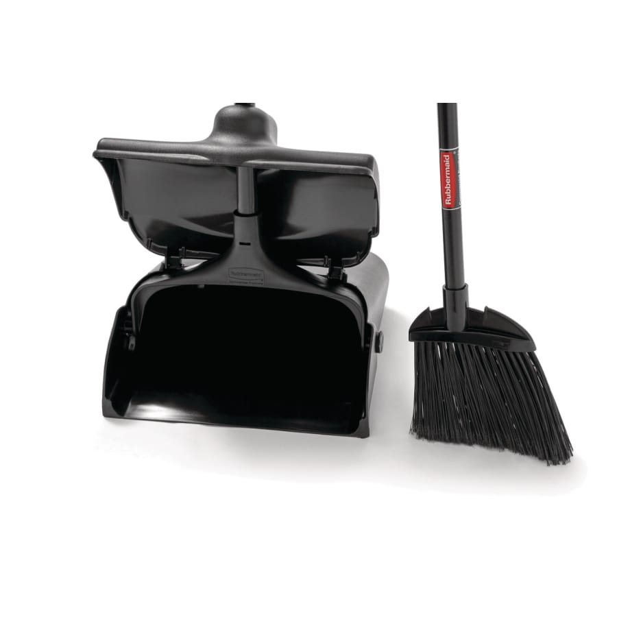 Rubbermaid Lobby Pro® Kehrschaufel mit langem Stiel, schwarz