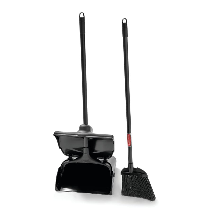 Rubbermaid Lobby Pro® Kehrschaufel mit langem Stiel, schwarz