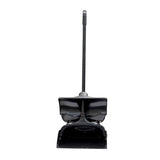Rubbermaid Lobby Pro® Kehrschaufel mit langem Stiel, schwarz mit Deckel