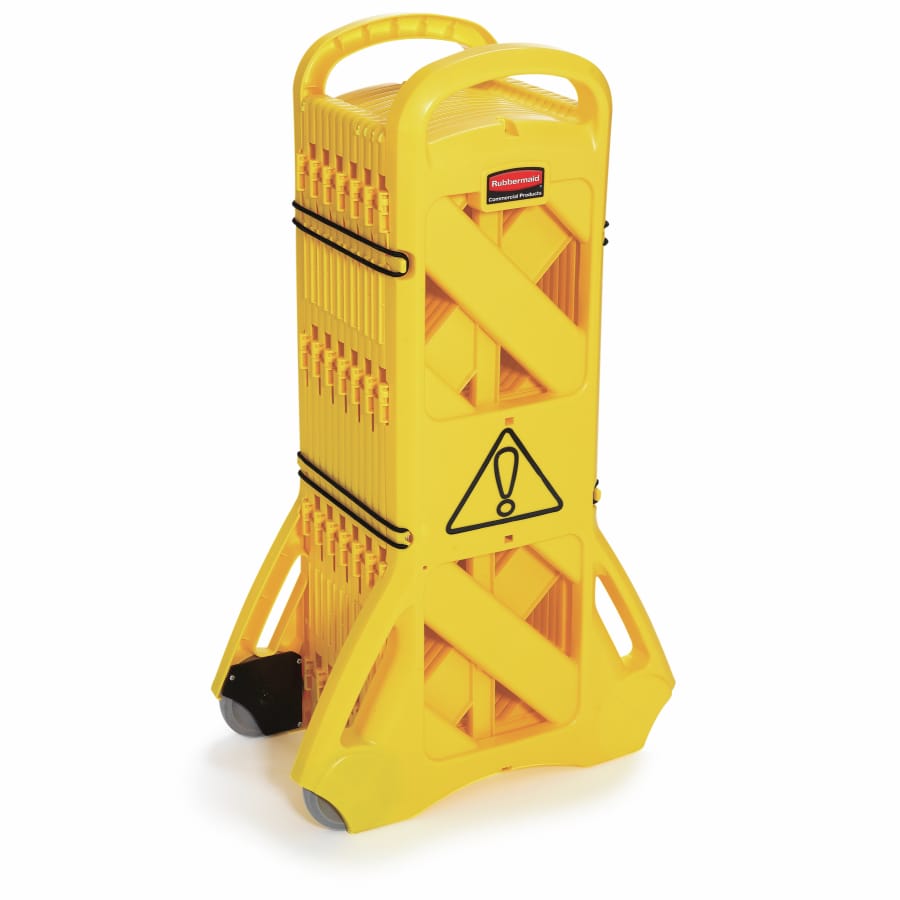 Rubbermaid mobiles Absperrsystem für Innenbereiche, 4 Meter, gelb
