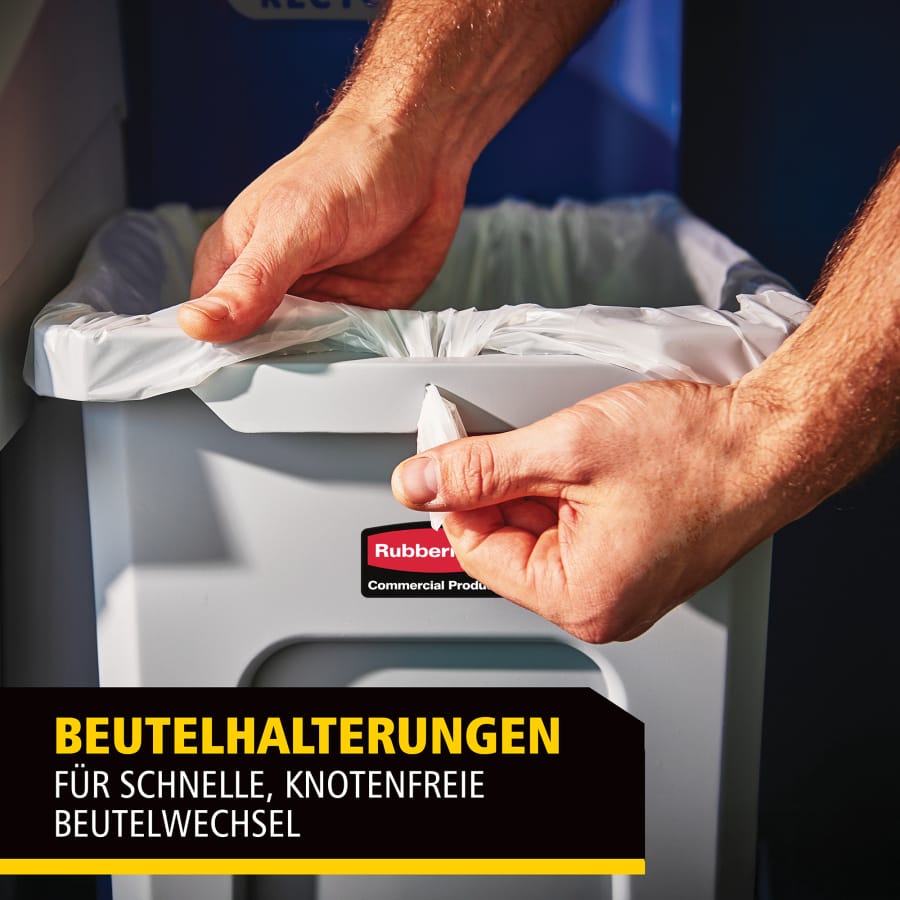 Rubbermaid Mülltrennsystem Slim Jim®, 3 Fächer à 87 Liter
