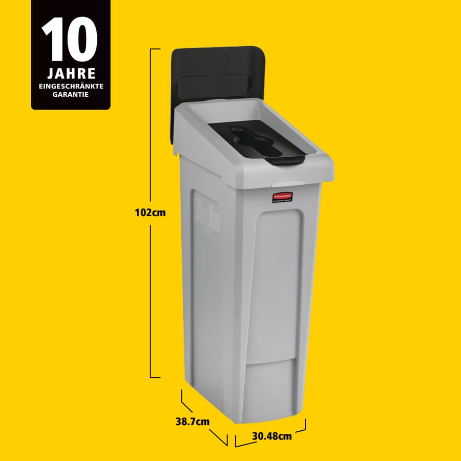 Rubbermaid Mülltrennsystem Slim Jim®, 3 Fächer à 87 Liter