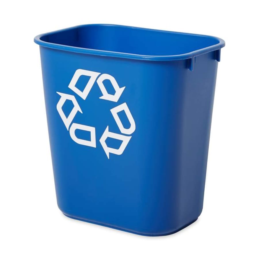 Rubbermaid Recycling-Mülleimer, mit Recycling-Logo, blau 12,9 Liter