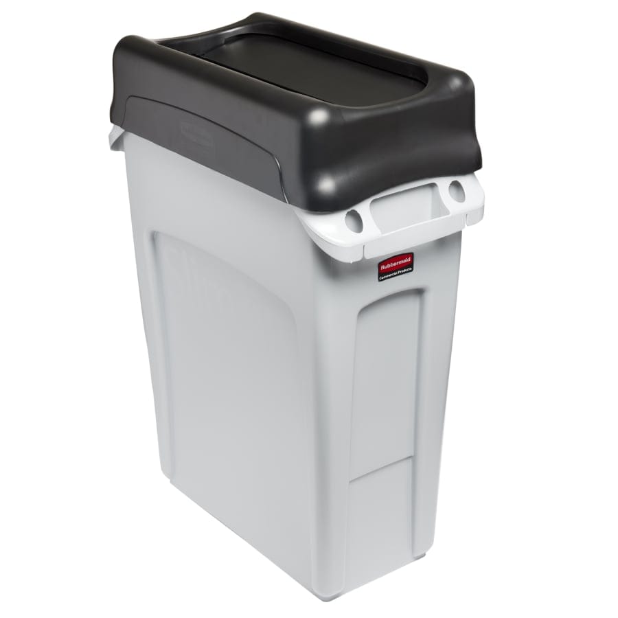 Rubbermaid Schwingdeckel Slim Jim®, schwarz