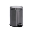 Rubbermaid Treteimer rund – 6 L Edelstahl Anthrazit, mit Deckel