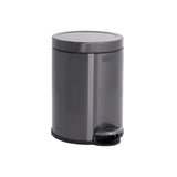 Rubbermaid Treteimer rund – 6 L Edelstahl Anthrazit, mit Deckel