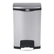 Rubbermaid Tretmülleimer Slim Jim® Step-On, Edelstahl 50 Liter