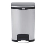 Rubbermaid Tretmülleimer Slim Jim® Step-On, Edelstahl 50 Liter mit dualem Inneneimer