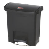 Rubbermaid Tretmülleimer Slim Jim® Step-On, Kunststoff, 15 Liter schwarz