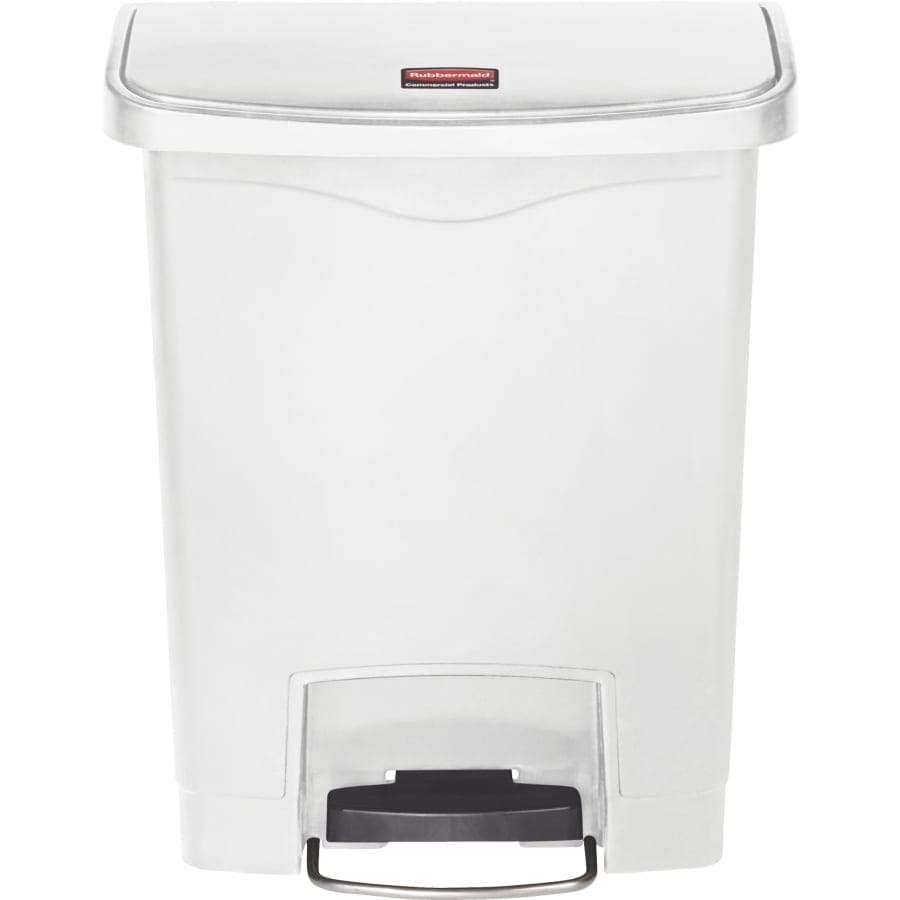 Rubbermaid Tretmülleimer Slim Jim® Step-On, Kunststoff, 30 Liter weiß