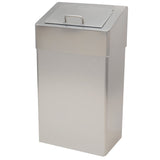 SanTRAL® HBU 18 Hygiene-Abfallbox 18 Liter mit Schleusen-Einwurfklappe Edelstahl geschliffen