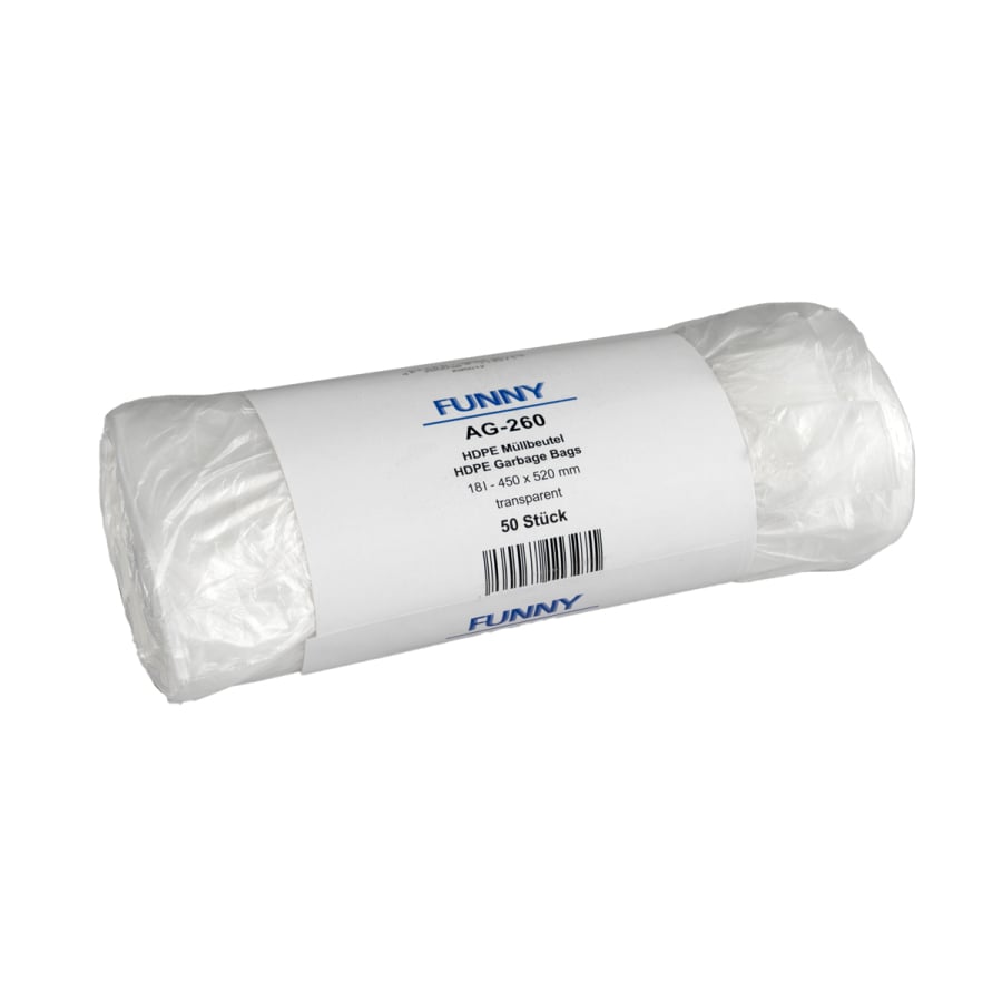 SanTRAL® Polybeutel für Abfallbehälter 18 Liter, transparent