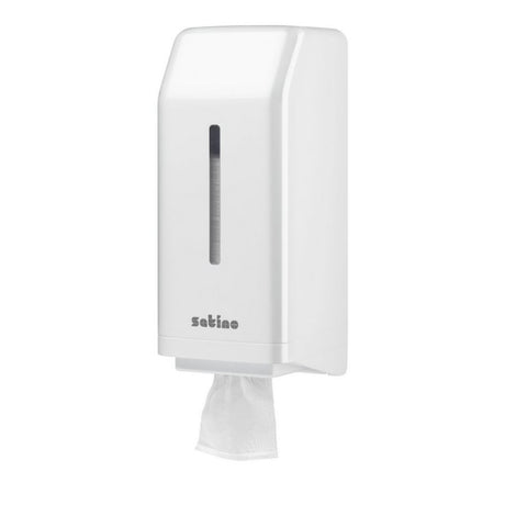 Satino Einzelblatt Toilettenpapierspender, weiß, BT1-kompatibel