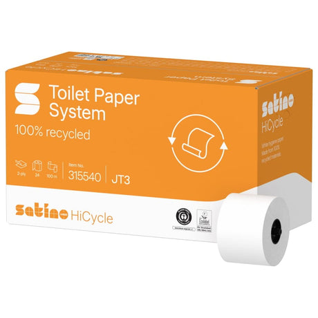 Satino HiCycle Toilettenpapier Großrolle, 2-lagig, hochweiß, JT3