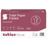 Satino HiLine Toilettenpapier, 2-lagig, hochweiß, V-Falz, BT1