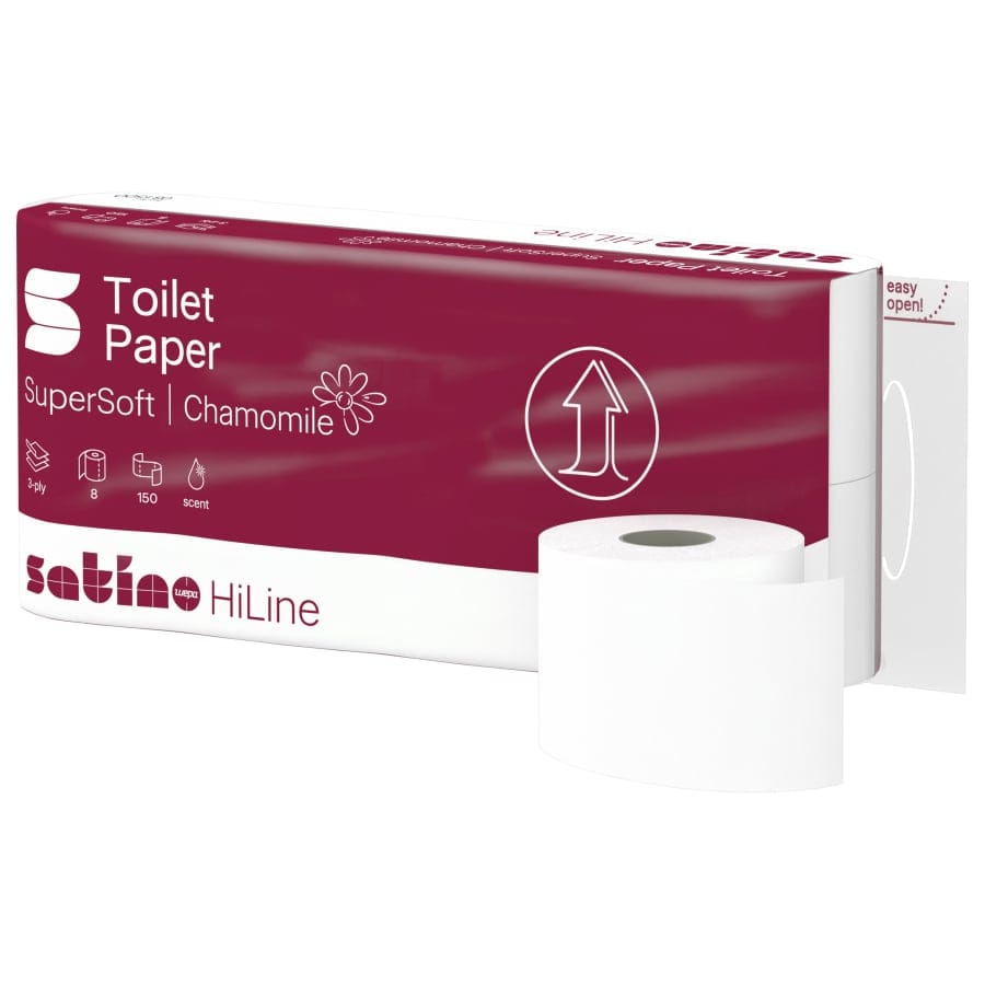 Satino HiLine Toilettenpapier Kamille, 3-lagig, hochweiß, MT1