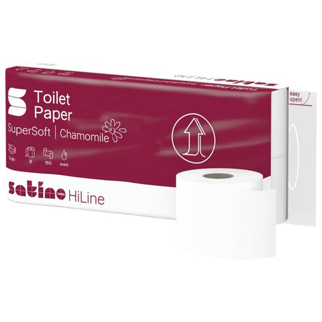 Satino HiLine Toilettenpapier Kamille, 3-lagig, hochweiß, MT1