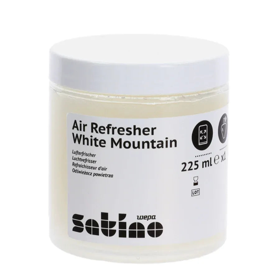 Satino Lufterfrischer Gel, AR1 kompatibel 1 Karton = 6 Stück à 225 ml, White Mountain