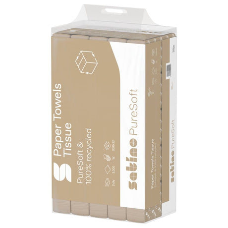 Satino PureSoft Handtuchpapier, W-Falz, 2-lagig, PT2-kompatibel