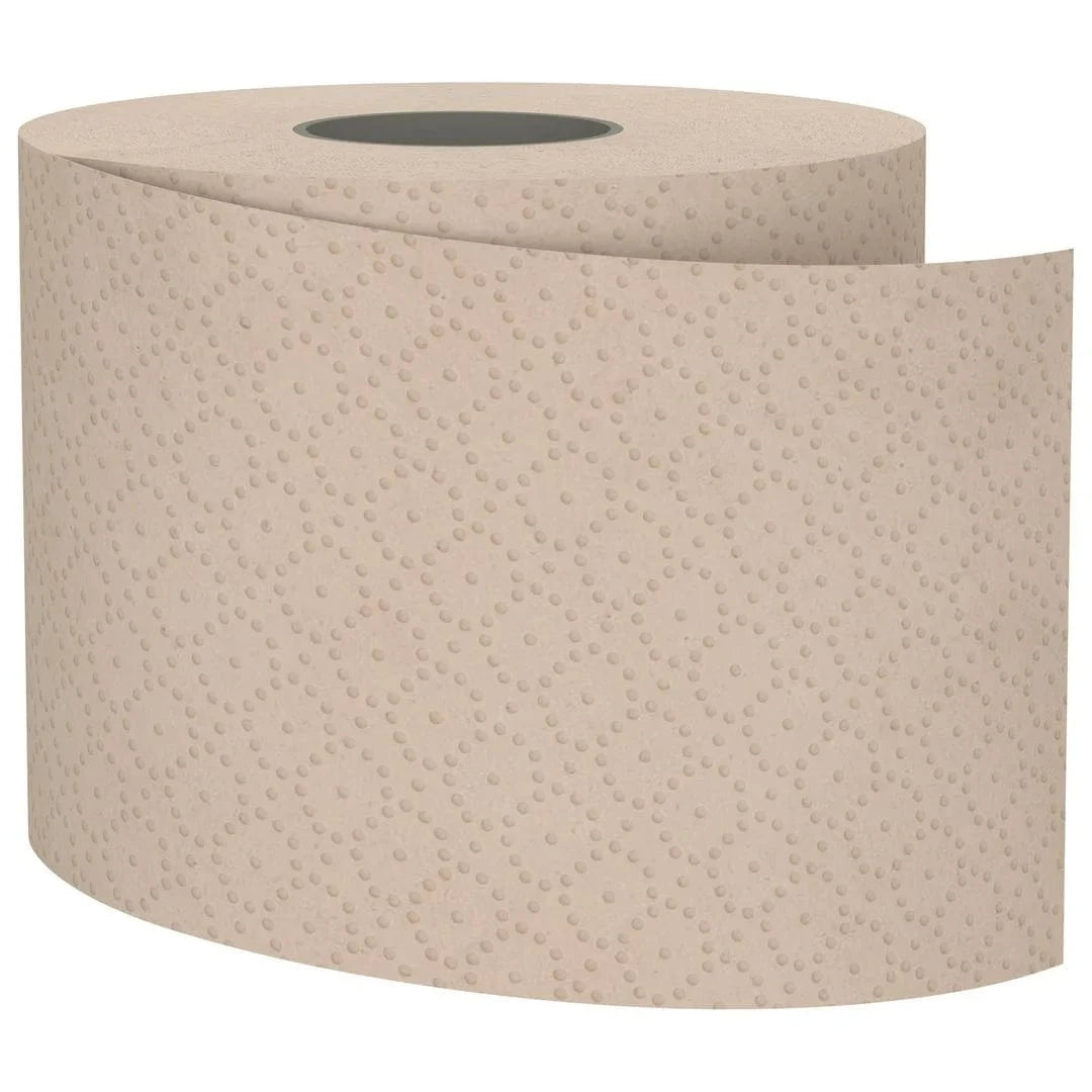 Satino PureSoft Toilettenpapier aus 100 % Recyclingkarton, weich und umweltfreundlich.