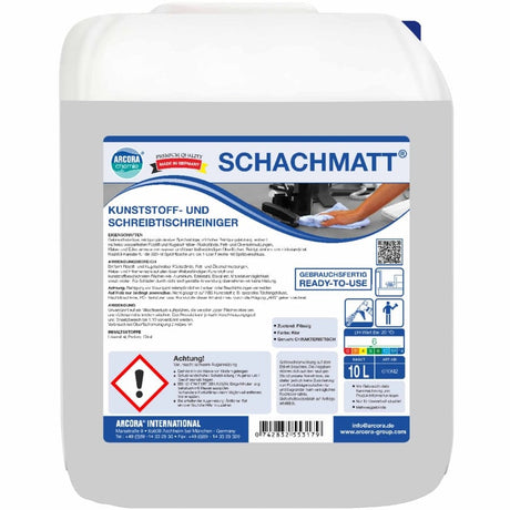 SCHACHMATT gebrauchsfertiger Kunststoff- und Schreibtischreiniger 10 Liter