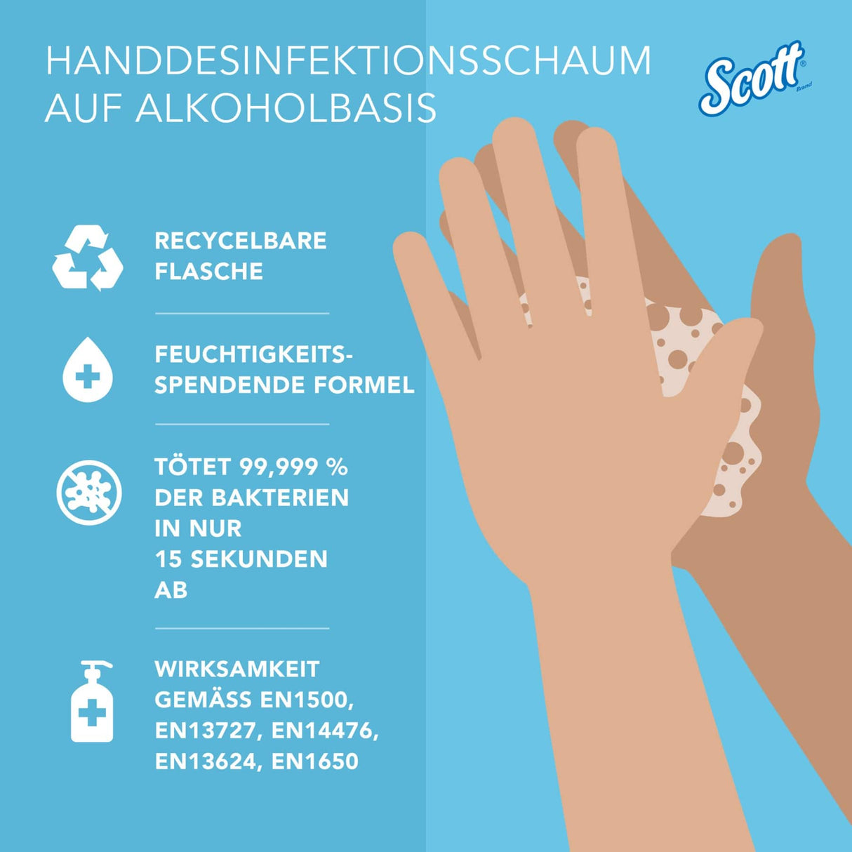 SCOTT® Control™ Handdesinfektionsschaum, auf Alkoholbasis