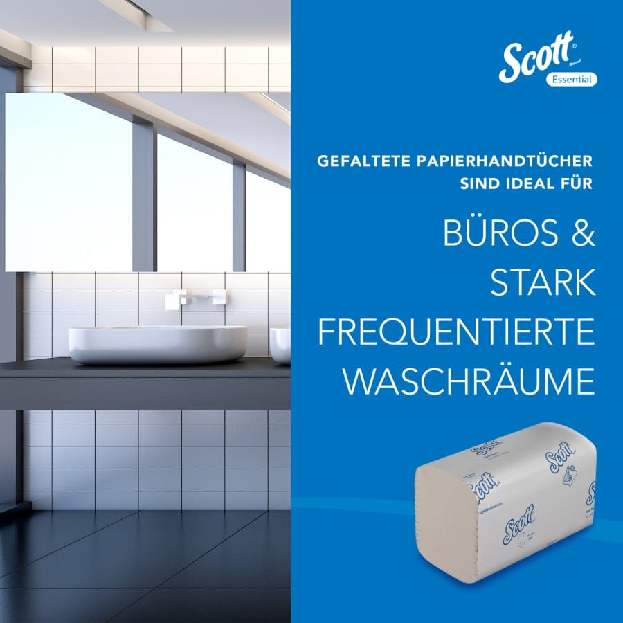 SCOTT® Essential™ Falthandtücher, 1-lagig, 21 x 20 cm