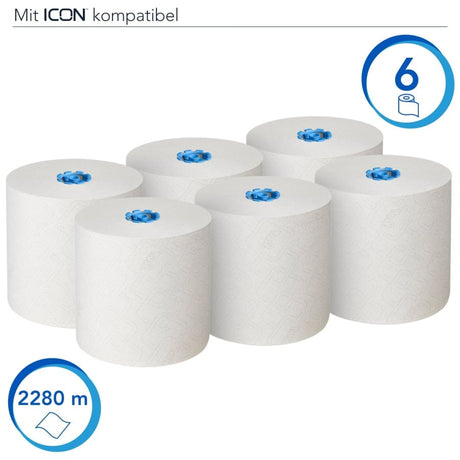 SCOTT® Essential™ Rollenhandtücher, 1-lagig, weiß, Großrolle