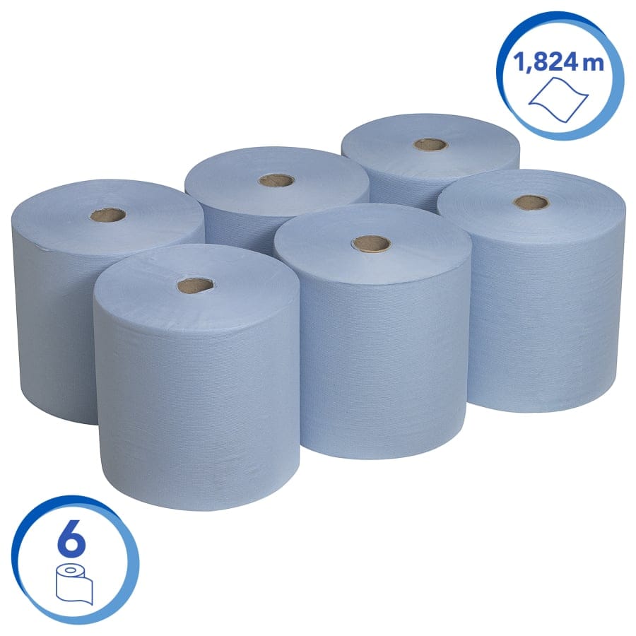SCOTT® Rollenhandtücher, blau, 1-lagig