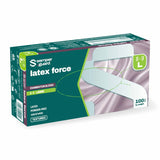 Semperguard® Latex force Einmalhandschuhe, puderfrei, weiß L (8-9) – 1 Packung (100 Stück)