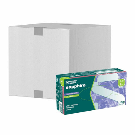 Semperguard® sapphire Nitrilhandschuhe, puderfrei, violettblau L (8-9) – 1 Karton (1.000 Stück)