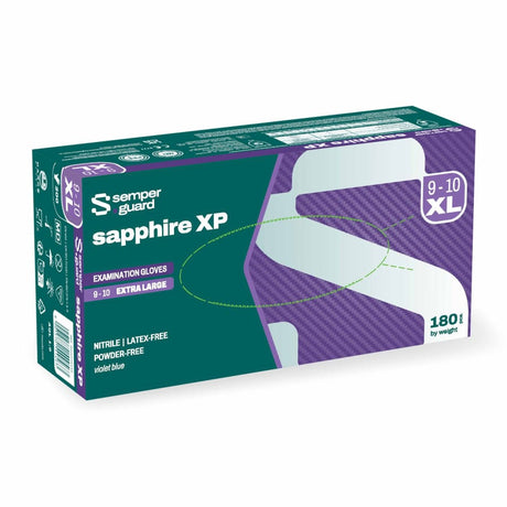 Semperguard® sapphire XP Nitrilhandschuhe, puderfrei, violettblau XL (9-10) – 1 Packung (180 Stück)