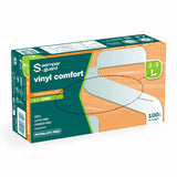 Semperguard® Vinyl comfort Einmalhandschuhe, puderfrei, weiß L (8-9) – 1 Packung (100 Stück)